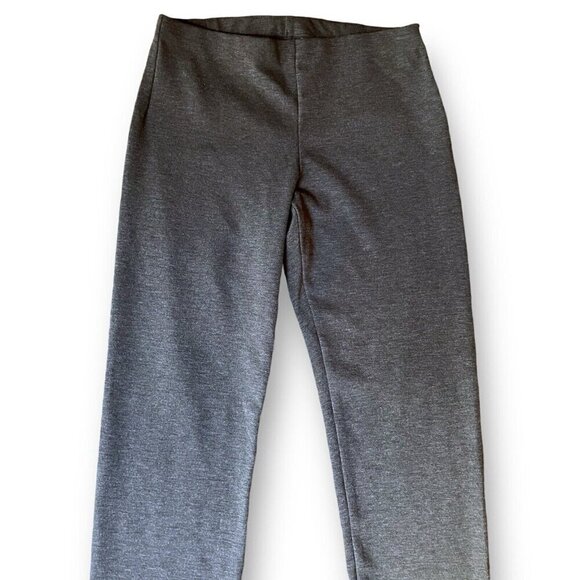 Habitat Womens Pant Sz Small Charcoal Gray Ponte Knit Pull On Ankle Straight Leg - Picture 2 of 6